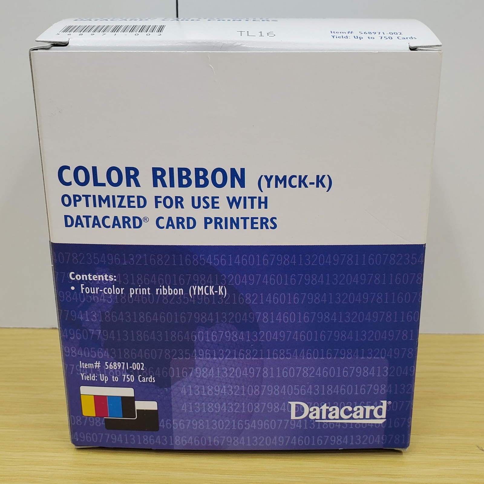 Datacard 568971-002 YMCK-K Color Ribbon Kit Four Color Ribbon Up To 750 Cards