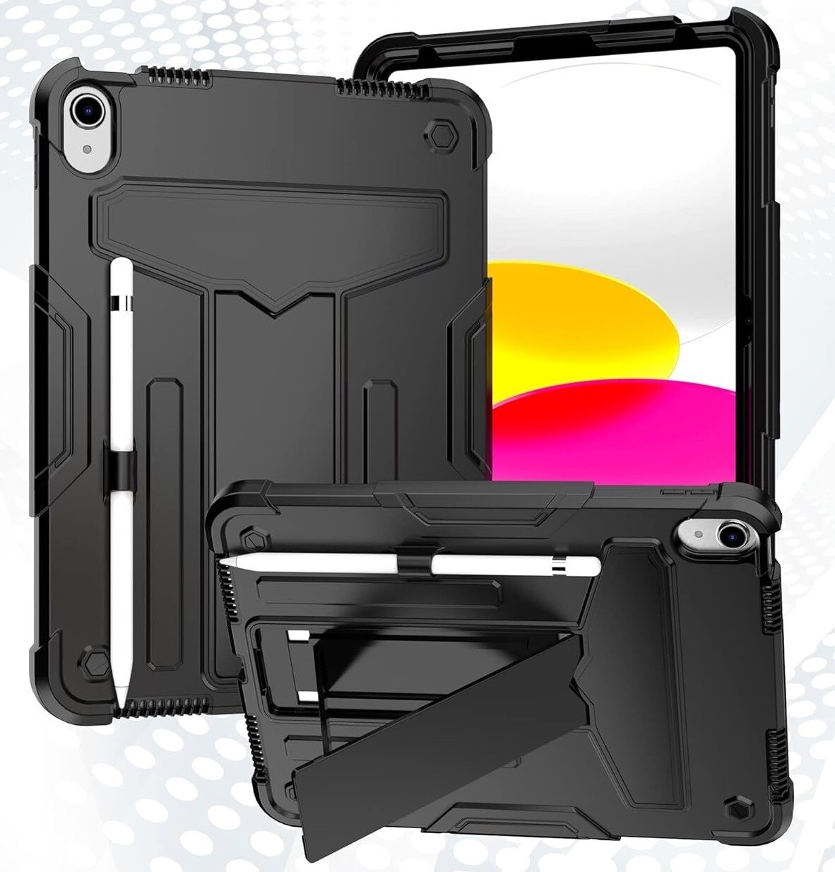 New iPad (A16) Case Heavy Duty Rugged Shockproof Protective Cover with Kickstand