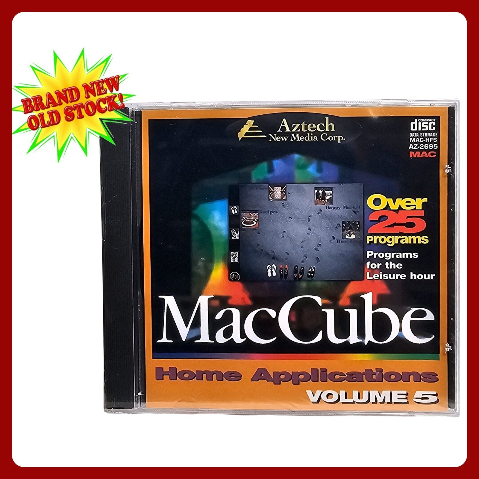 Aztech MacCube Vol 5 Mac Home Applications Software CD-ROM AZ-2695 New Sealed