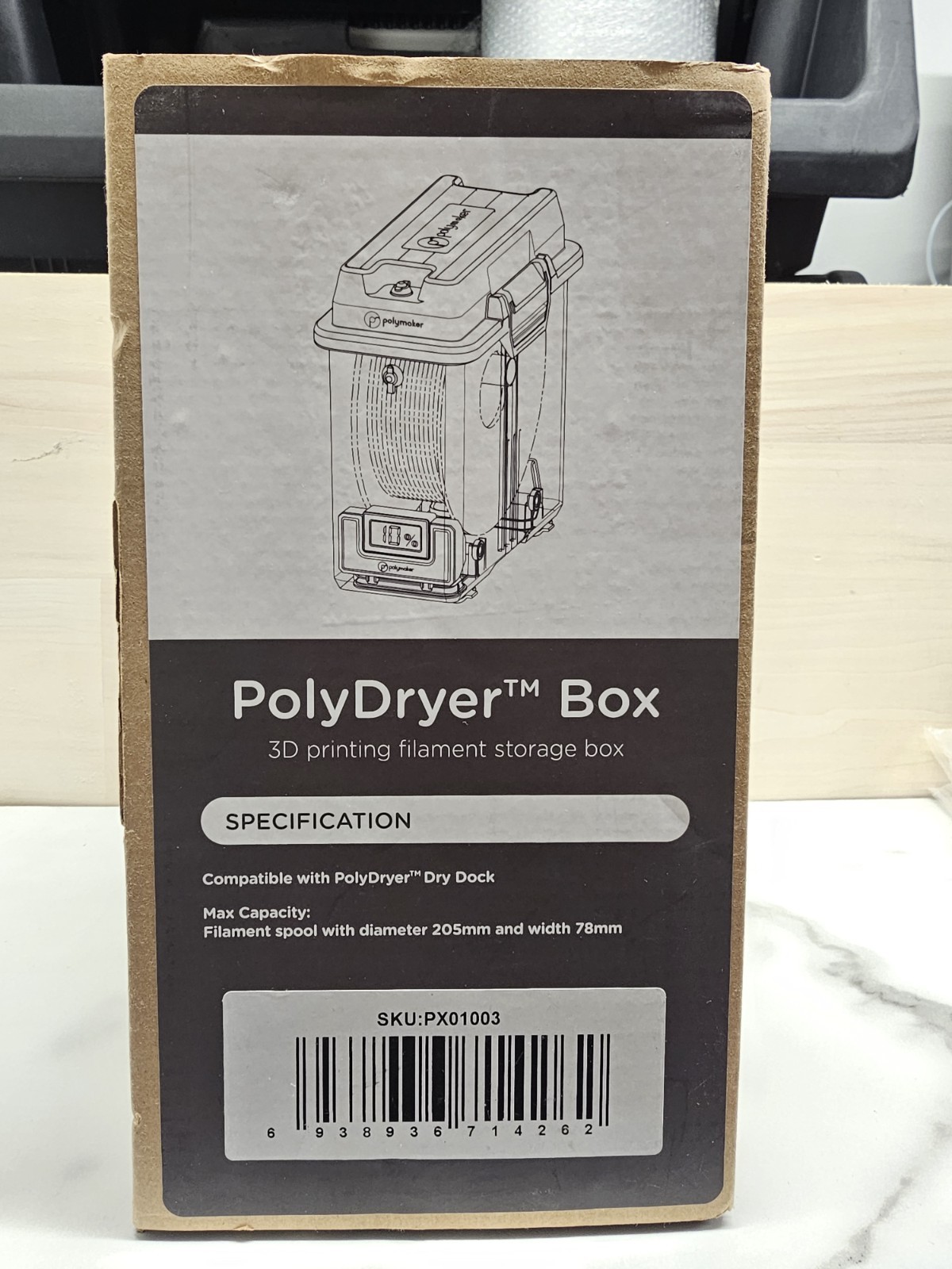 Polymaker PolyDryer - 3D Printing Filament Spool Storage Box