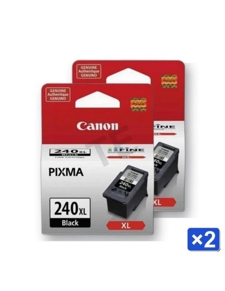 2 Pack Genuine Canon PIXMA 240XL ChromaLife 100 Black Ink Cartridge (5206B001)