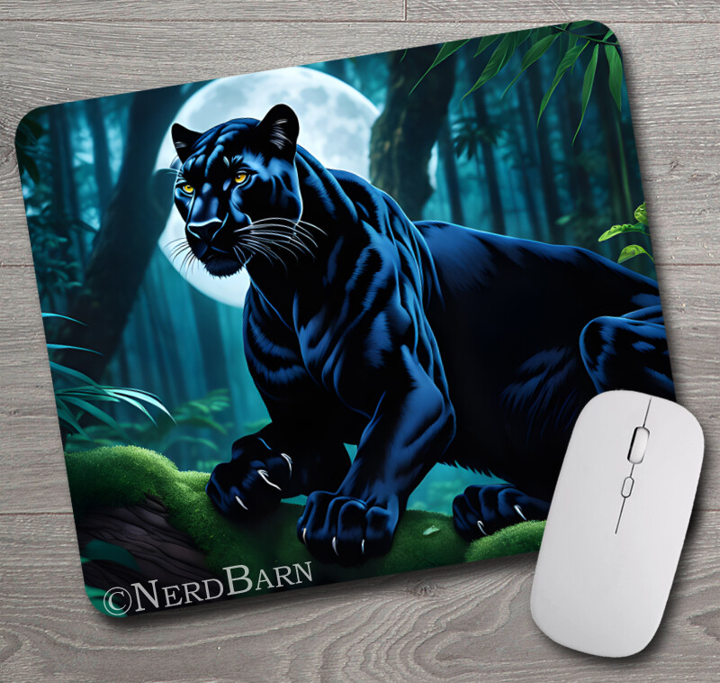 BLACK PANTHER ~ PC Mouse Pad / Mousepad ~ Big Wild Cat Lovers Great Gift