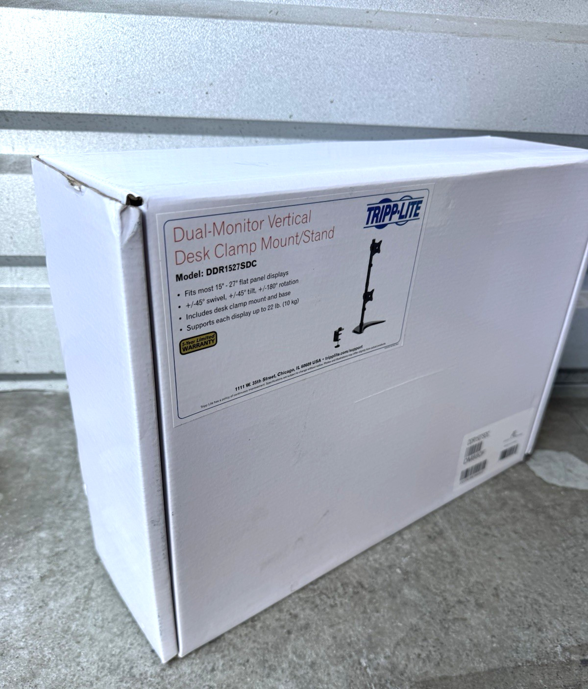 SEALED Eaton Electrical - DDR1527SDC Tripp Lite Dual Vertical Desk Mount Monitor