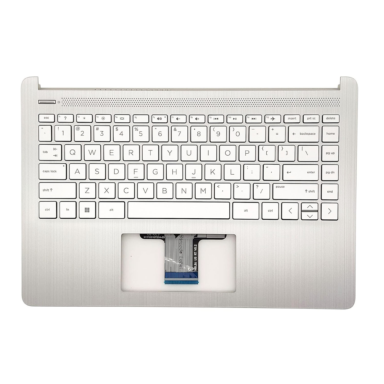 Palmrest Non-Backlit Keyboard For HP 14T-DQ 14-FQ 14-DQ1059WM L88200-001 Silver