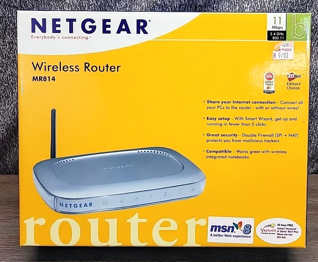 Netgear MR814 v2 802.11b Wireless 4-Port Cable/DSL Wireless Router