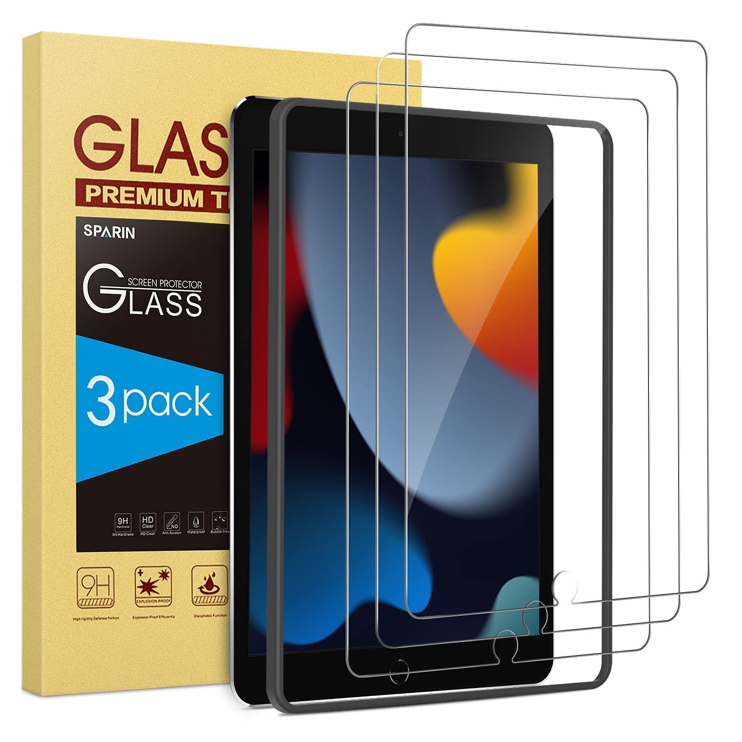 3 Pack Screen Protector for iPad 9th 8th 7th Generation 10.2 inch