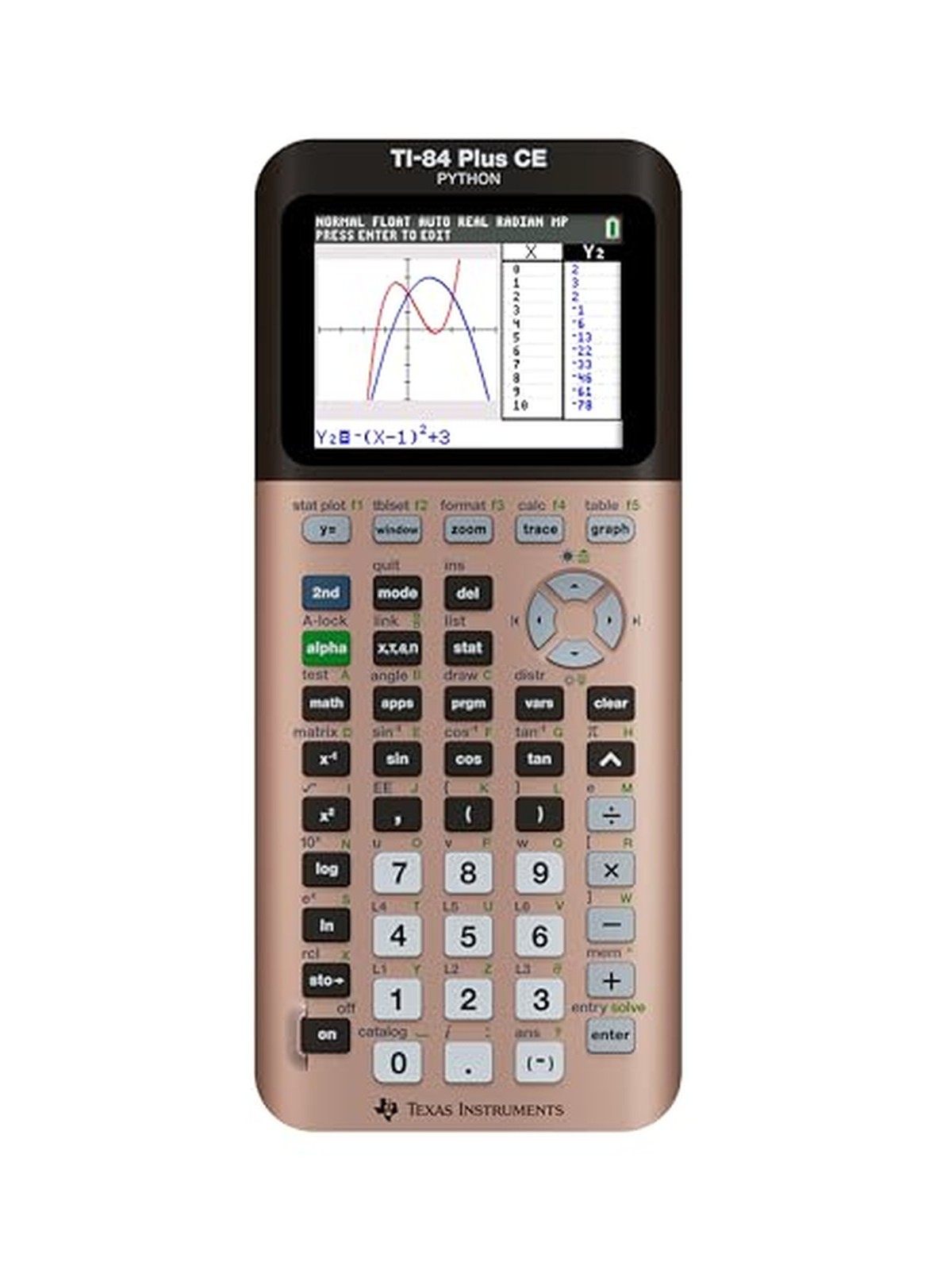 TI-84 Plus CE Graphing Calculator Texas Instruments, Rose Curve Gold