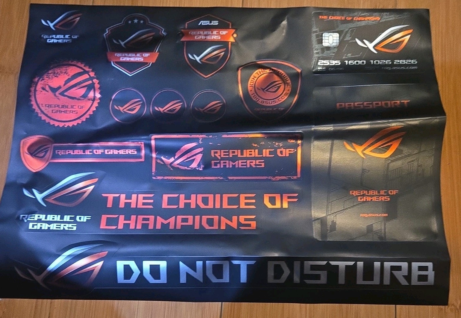 ASUS ROG Republic Of Gamers Decal Sticker Sheet Set