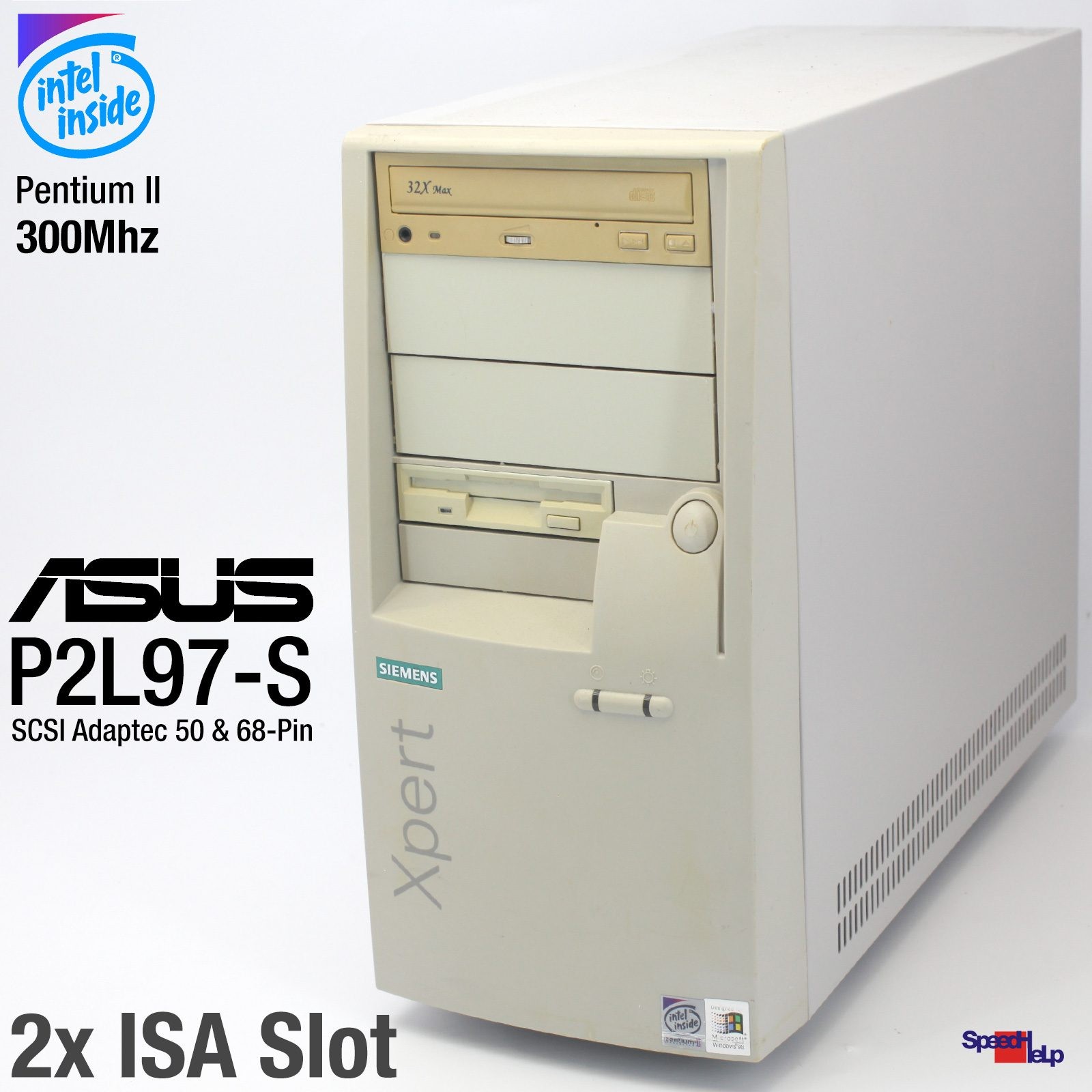 2x ISA ASUS P2L97-S PC COMPUTER PENTIUM II 2WINDOWS ME SE PARALLEL LPT SCSI