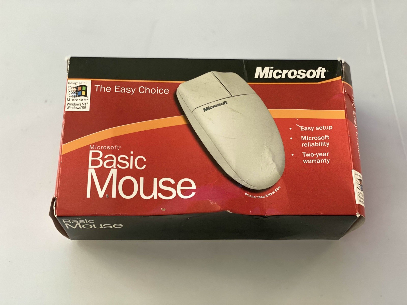VTG NEW Microsoft Basic Mouse The Easy Choice Windows NT & Windows 96
