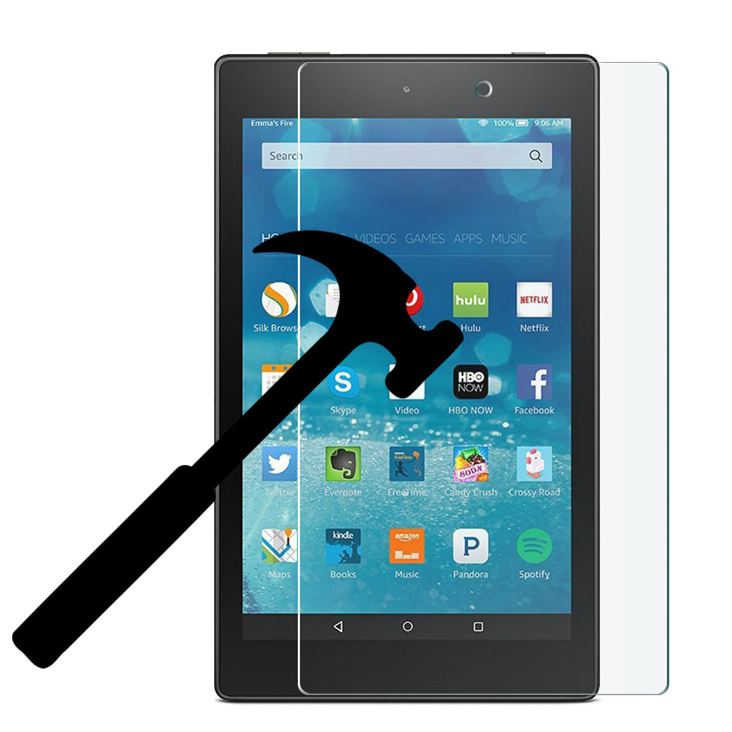 2PCS Amazon Fire HD 7 8 10.1 11" Screen Protector Tempered Glass Protective Film