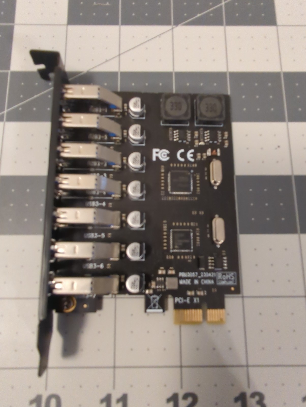 SIIG USB 3.0 7-Port External PCIe Host Adapter - Supports UASP (LB-US0514-S1)