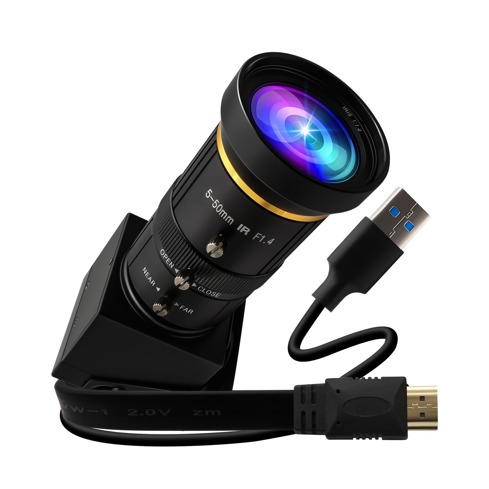 ELP 4K 60fps USB3.0 Webcam - HDMI & USB Output, Dual Display, Manual Zoom, 10...