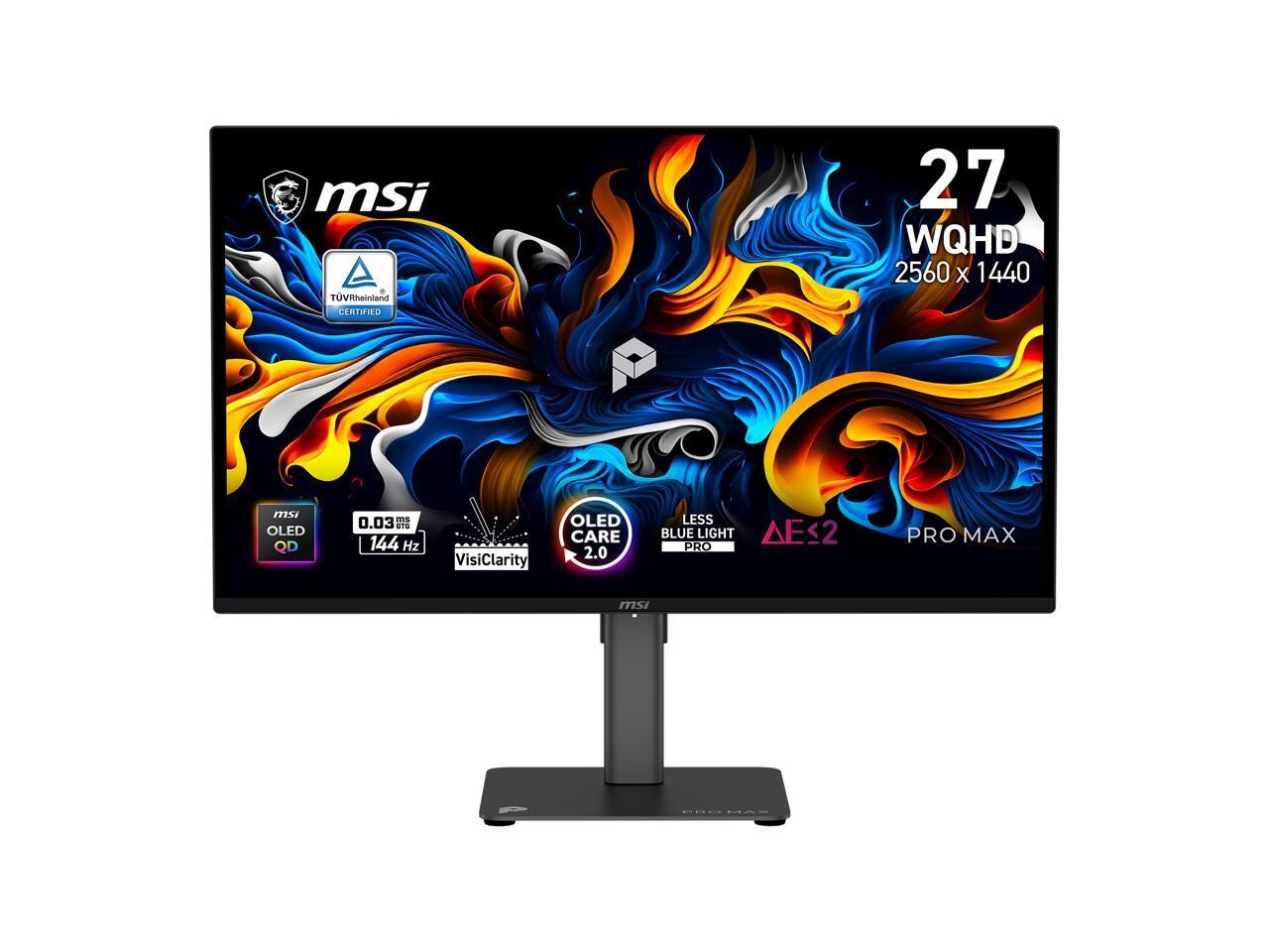 MSI PRO MAX 271QPX14G 27" Class WQHD OLED Monitor - 16:9 (promax271qpx14g)