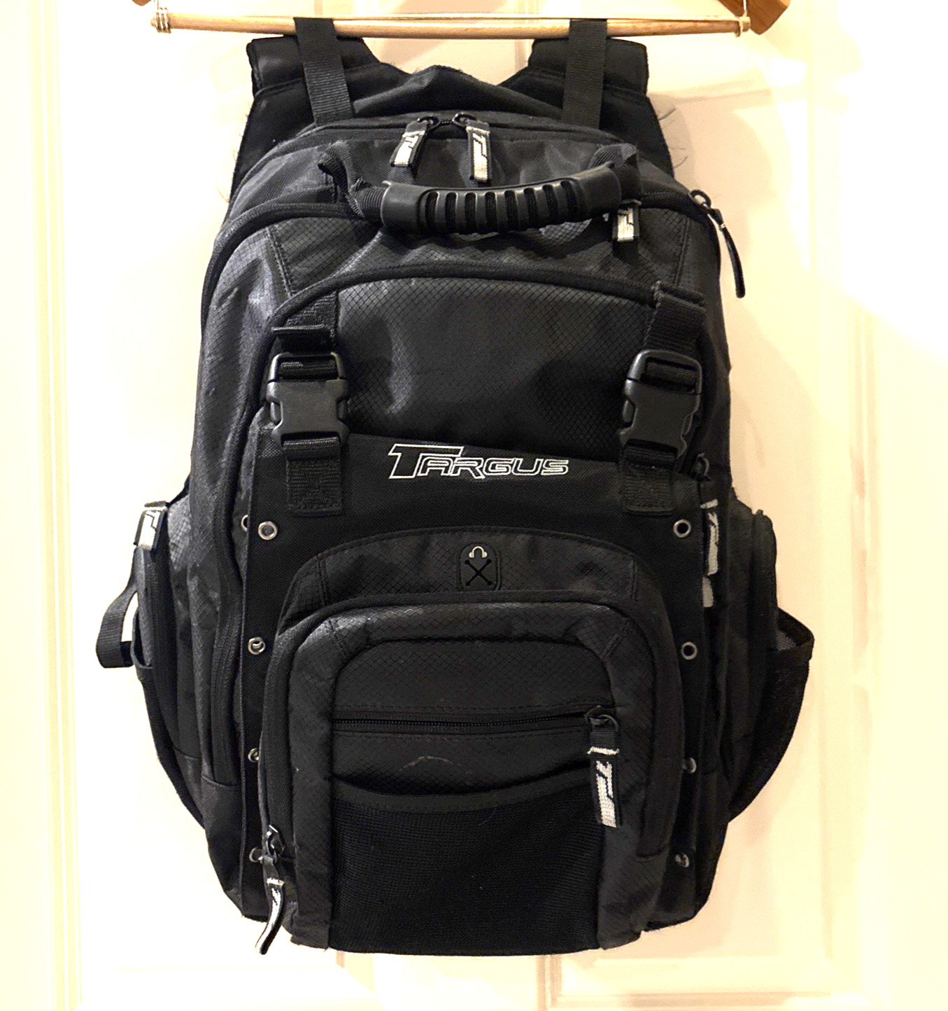 Targus Matrix Notebook Backpack fits up to 15.4-Inch Laptop, Metallic Black