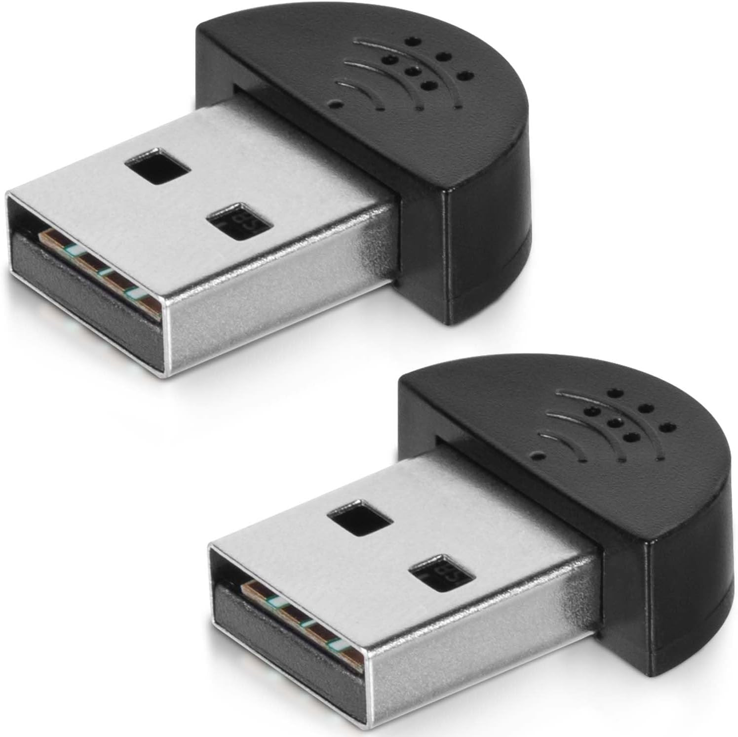 2 Pcs USB 2.0 Mini Microphone, Laptop/Desktop PC Plug and Play