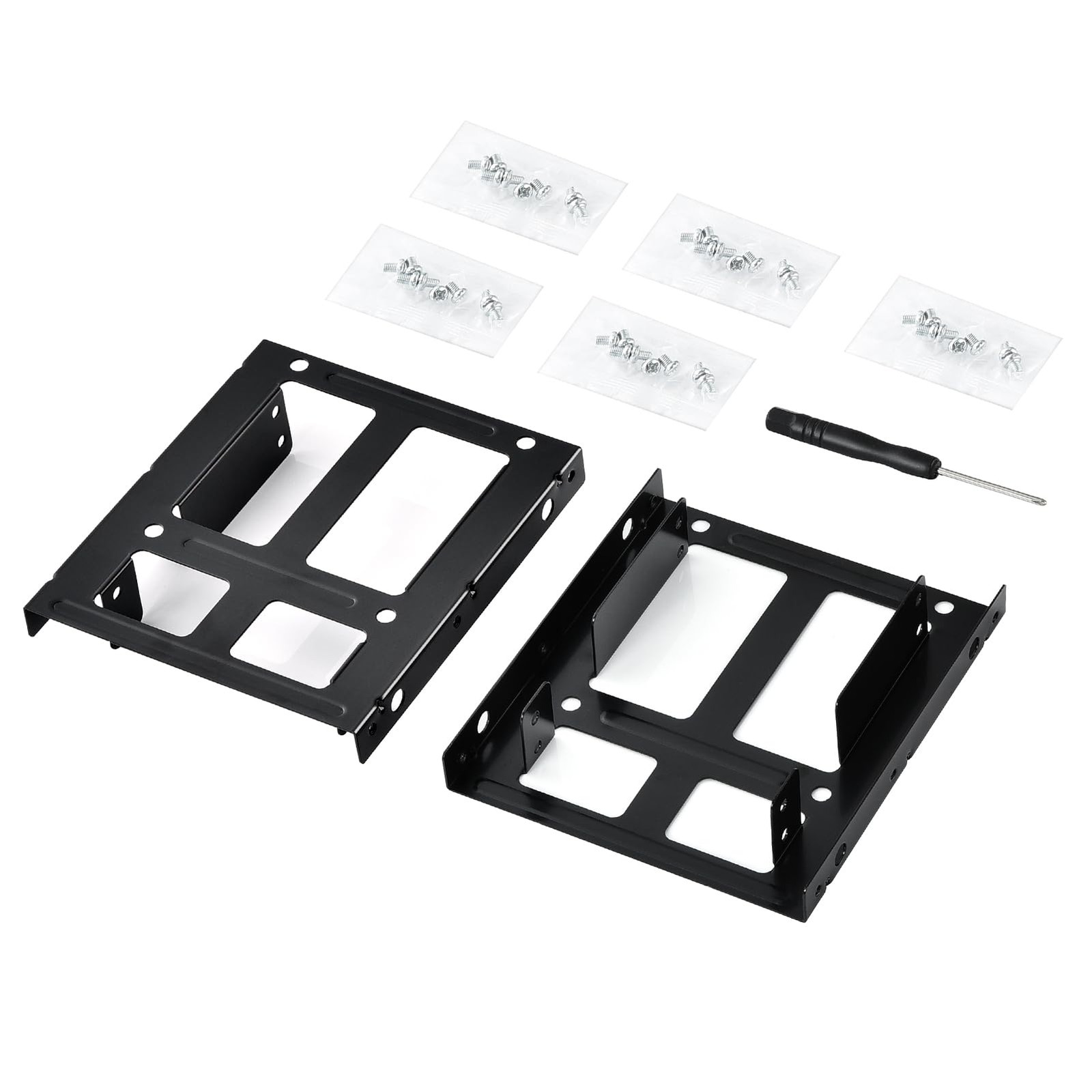 2 PCS DoubleDeck HDD SSD Mounting Bracket 2.5 To 3.5 Inch Adapter Holder
