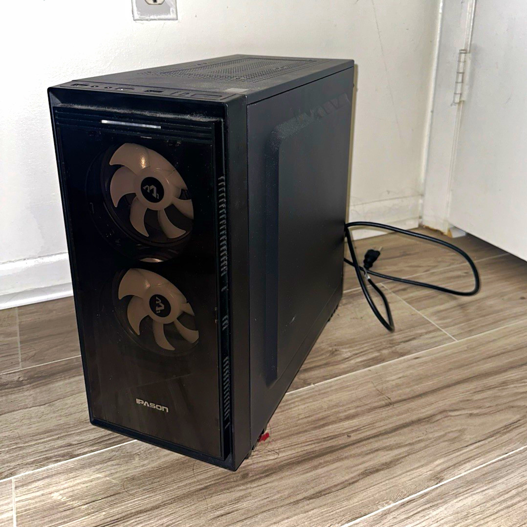 IPASON Gaming Desktop Tower PC Black Case RGB Fans USB 3.0 HDMI DVI-D VGA