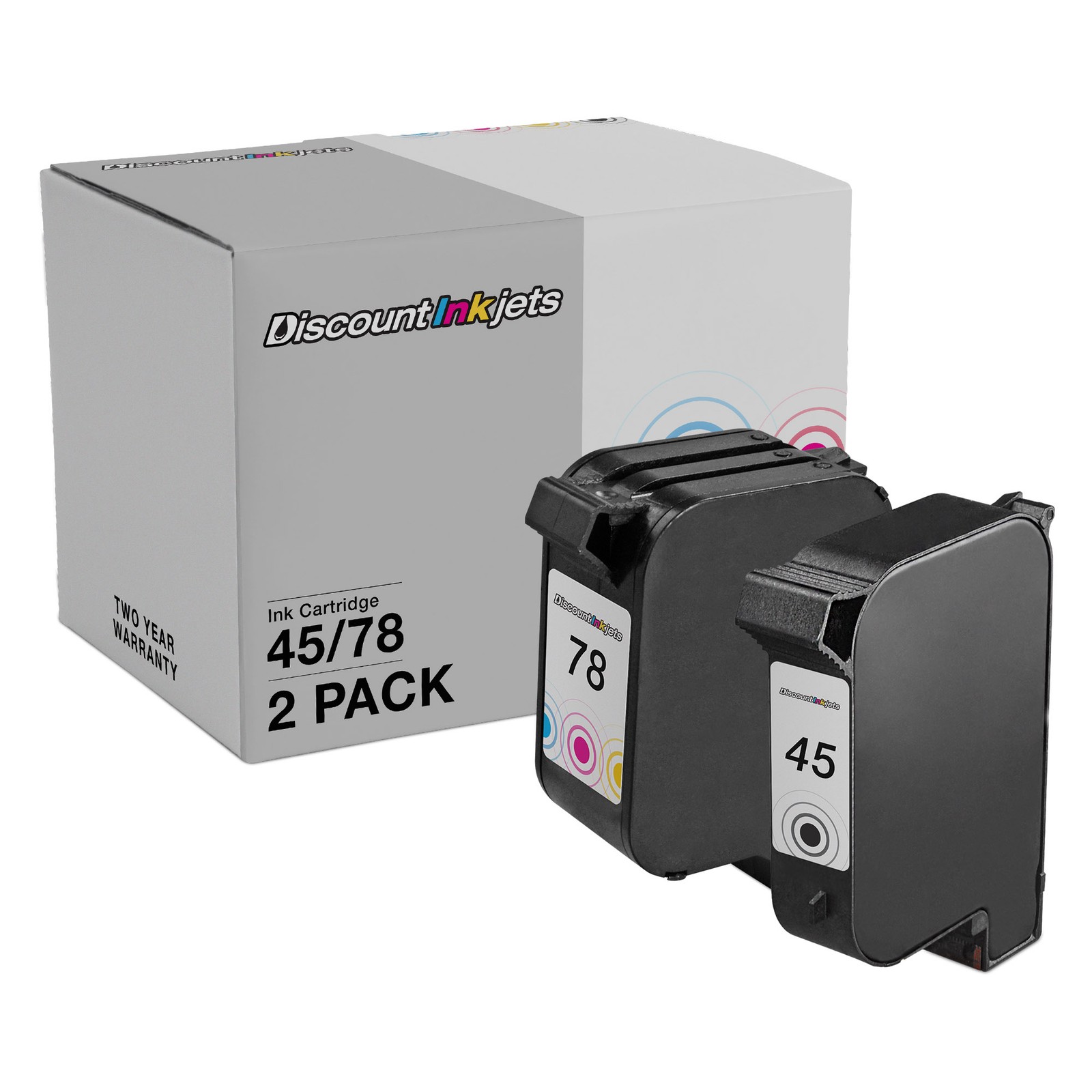 DI 2PK Replacements for HP 45 / 51645A & 78 / C6578D Ink Cartridges
