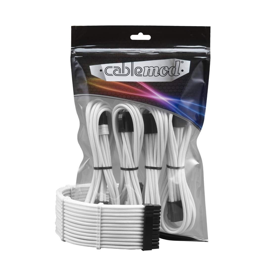 CableMod 8+8 Series Pro ModFlex Sleeved Cable Extension Kit White