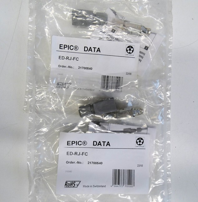 LAPP Group EPIC DATA ED-RJ-FC 21700540 RJ45 Connector Pack of 2 - Sealed -