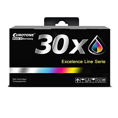 Eurotone 30x Ink Cartridge Compatible for Brother J152wr +Lc123 Multicolour