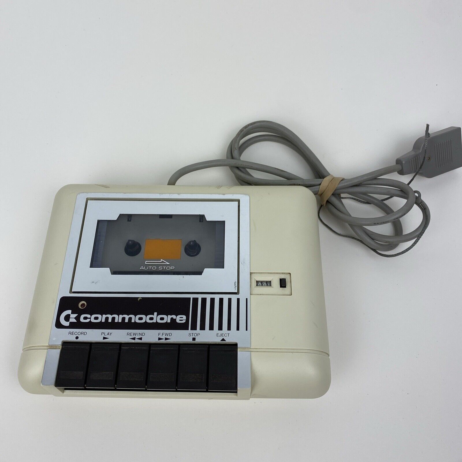 Vintage Commodore 1830188 Datasette Unit Cassette Tape Computer Player Untested