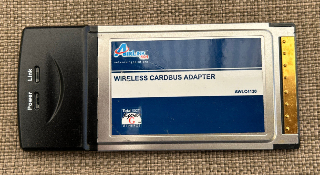 AirLink 101 Super G ATHEROS WIRELESS CARDBUS ADAPTER  AWLC4130