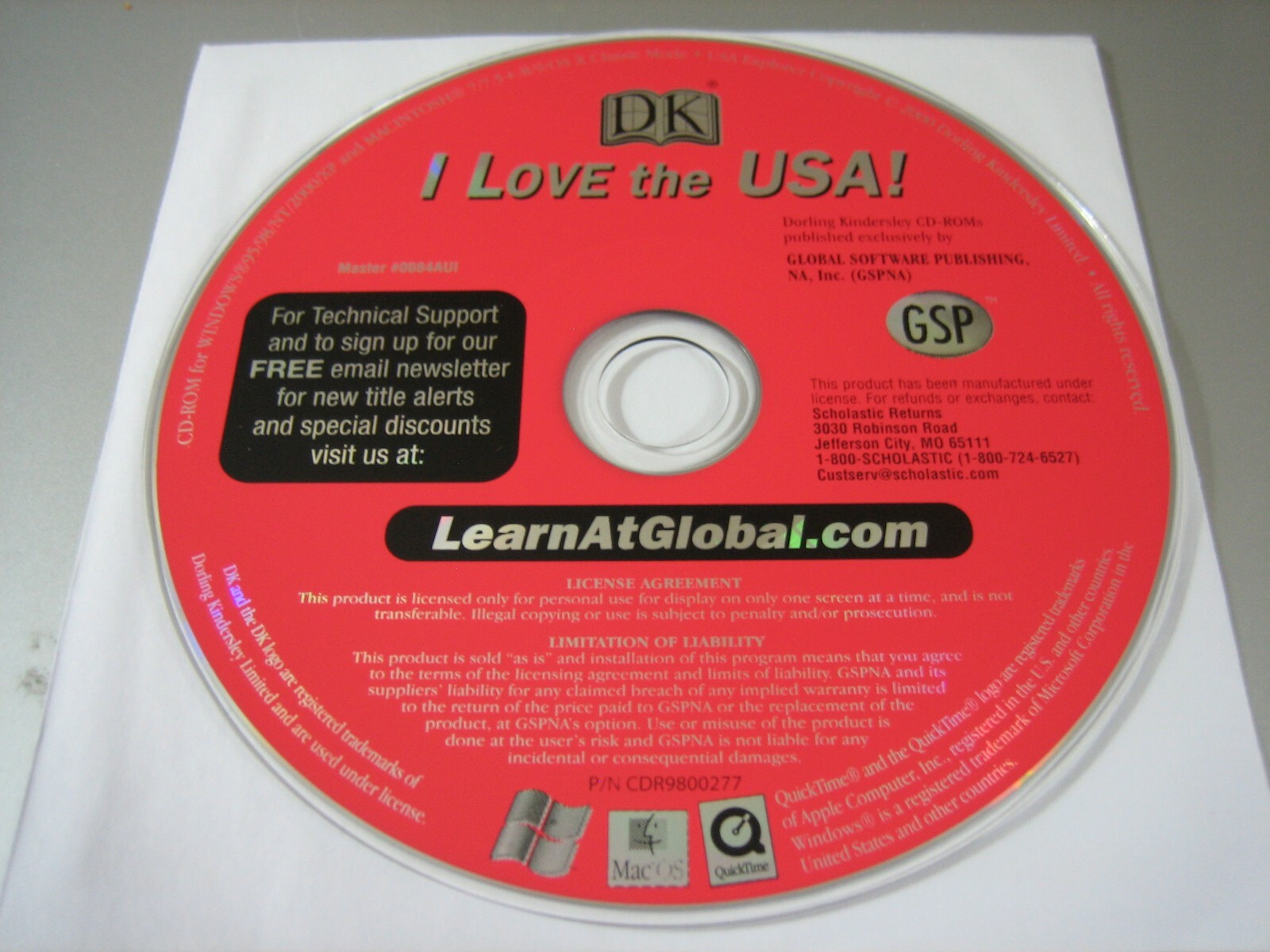 I Love the USA (PC & MAC, 2000) - Disc Only
