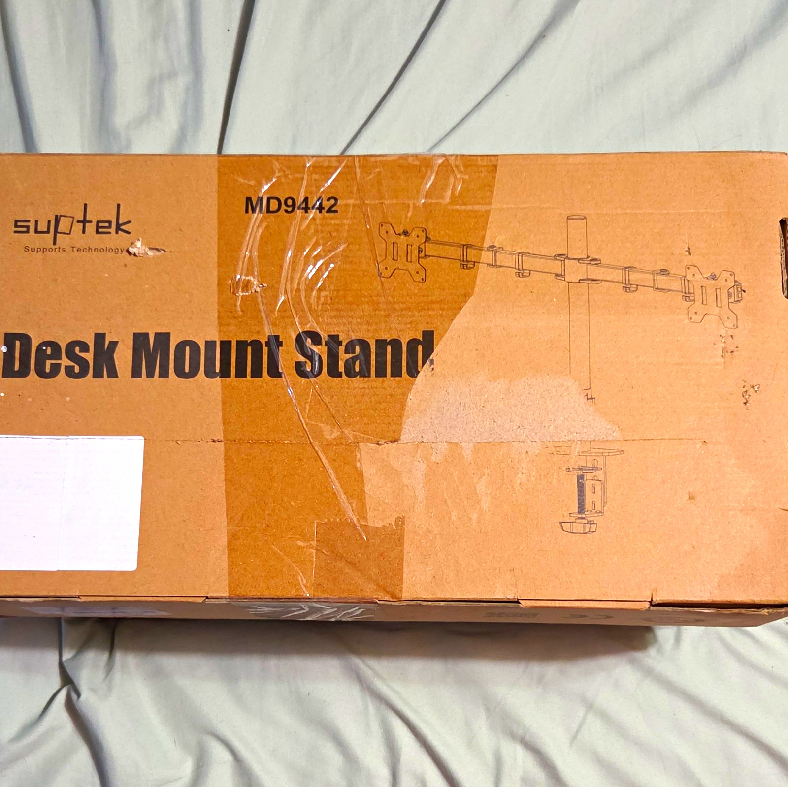 Suptek MD9442 Dual Desk Mount for 2 Monitors 13-27in VESA 75x75 100x100 Black