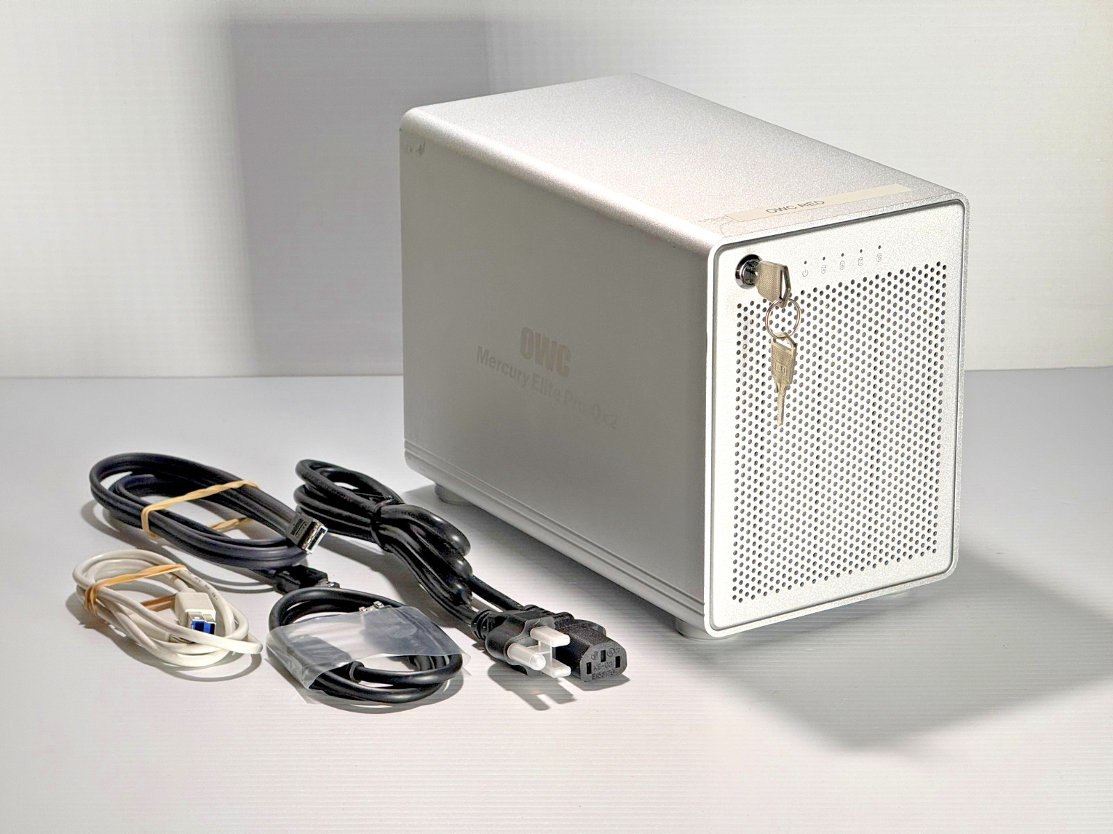 OWC Mercury Elite Pro QX2 Quad Enclosure, no drives, all cables, USB 3, esata