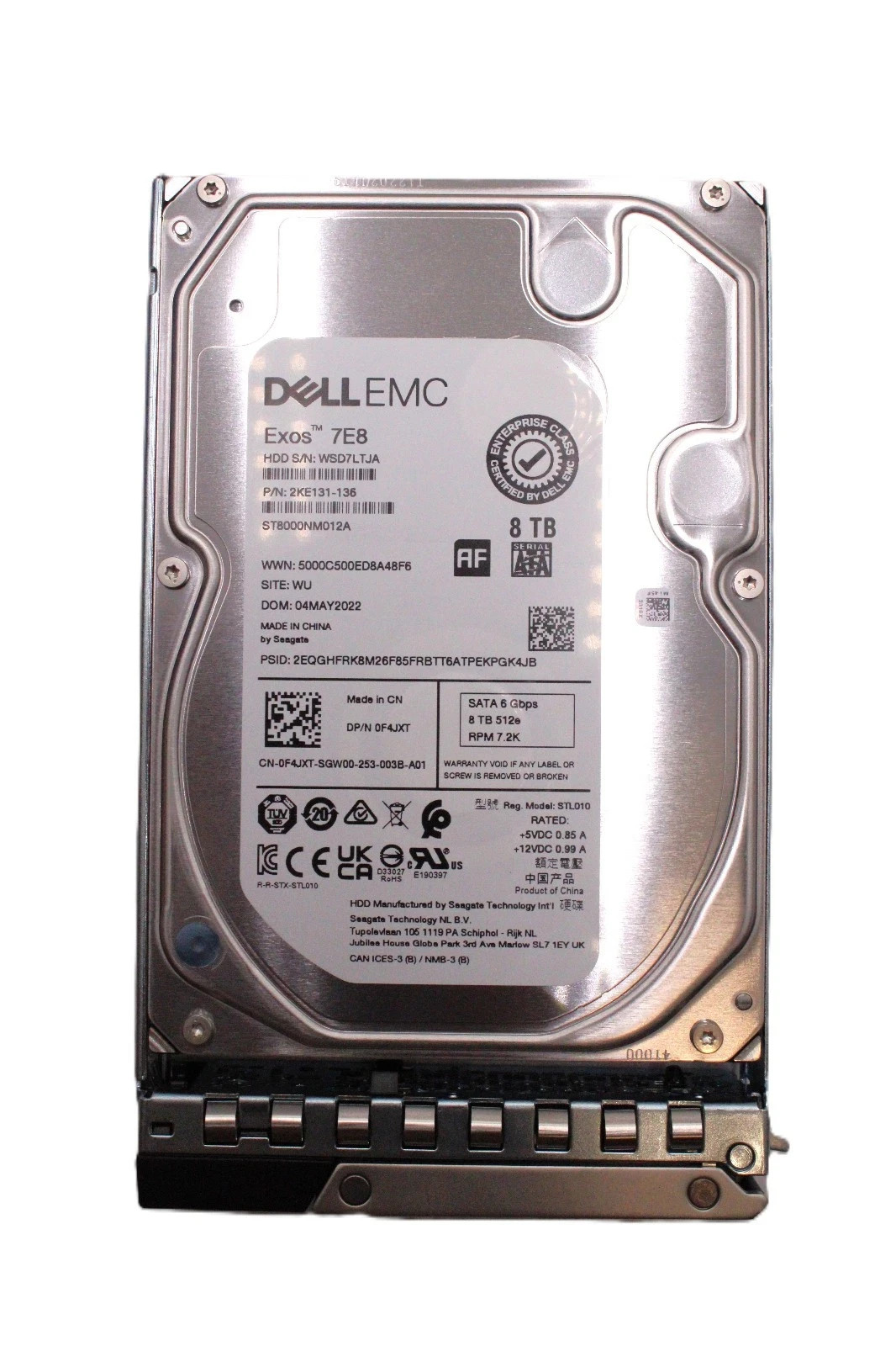 Dell EMC Exos 7E8 8TB SATA HDD ST8000NM012A HDD NEW pull