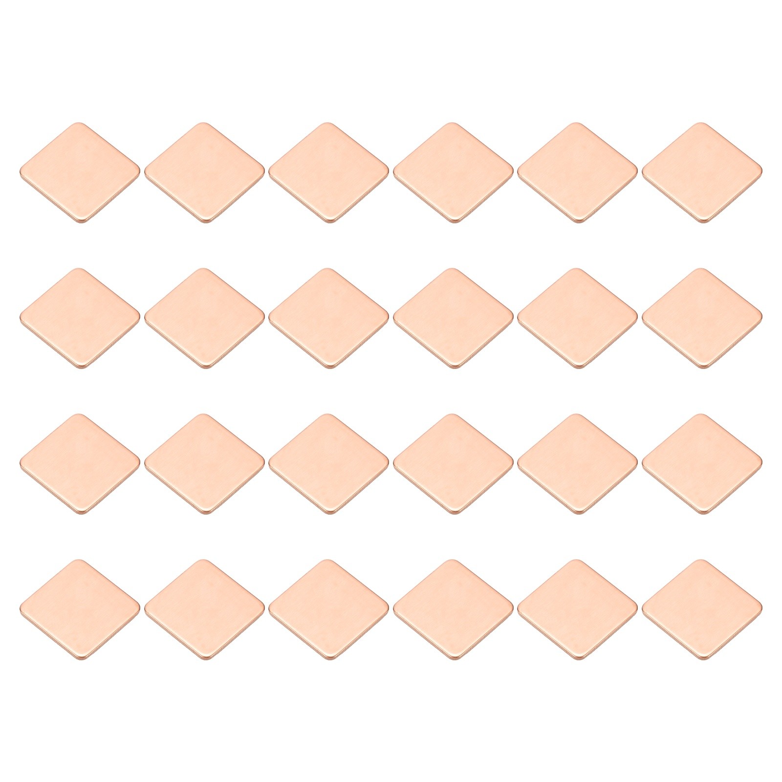 24Pcs, Heatsink Copper Pad Shim IC Chipset GPU Thermal Heatsink 15x15x1mm