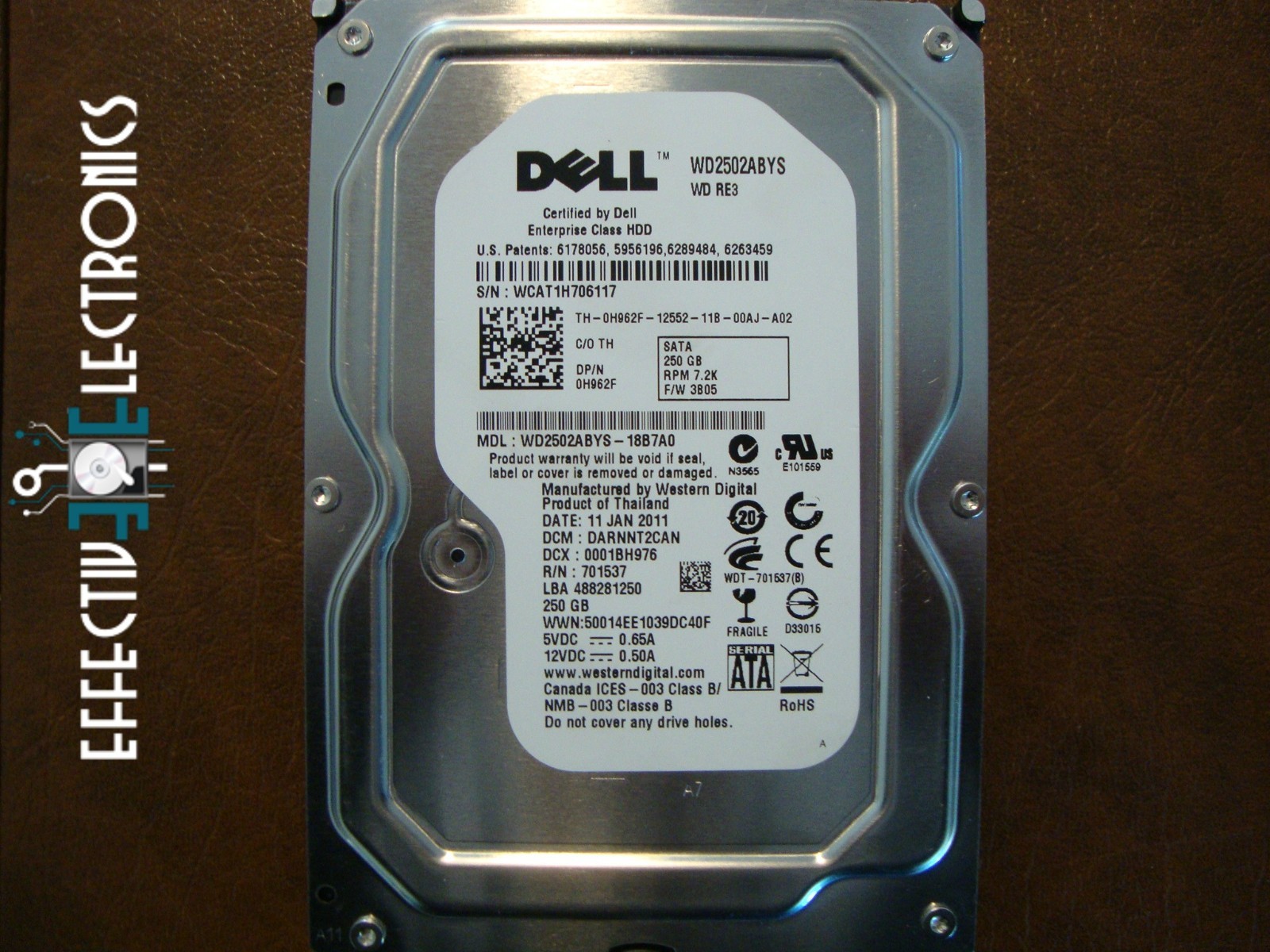 Western Digital WD2502ABYS-18B7A0 DCM:DARNNT2CAN 250gb 3.5" Sata Hard Drive