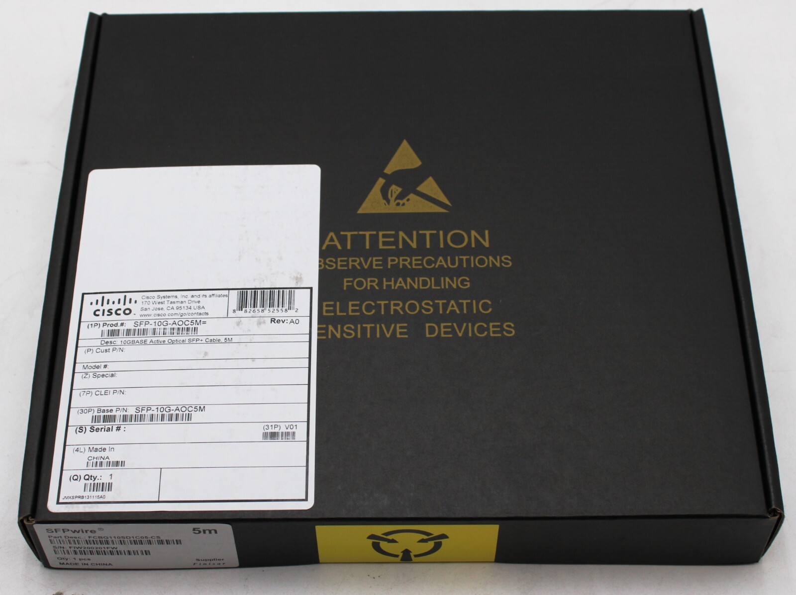 Brand New GENUINE CISCO SFP-10G-AOC5M 5M 10GBASE ACTIVE OPTICAL SFP