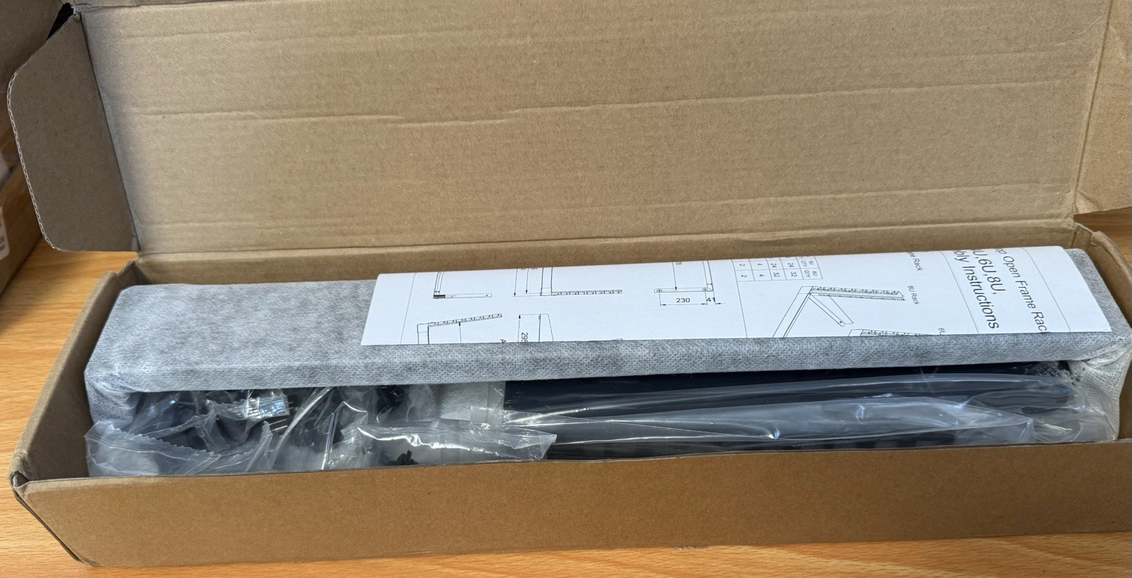 4U Desktop Network Rack 19 inches Small Open Frame Rack 2 Post Free-Standing ...