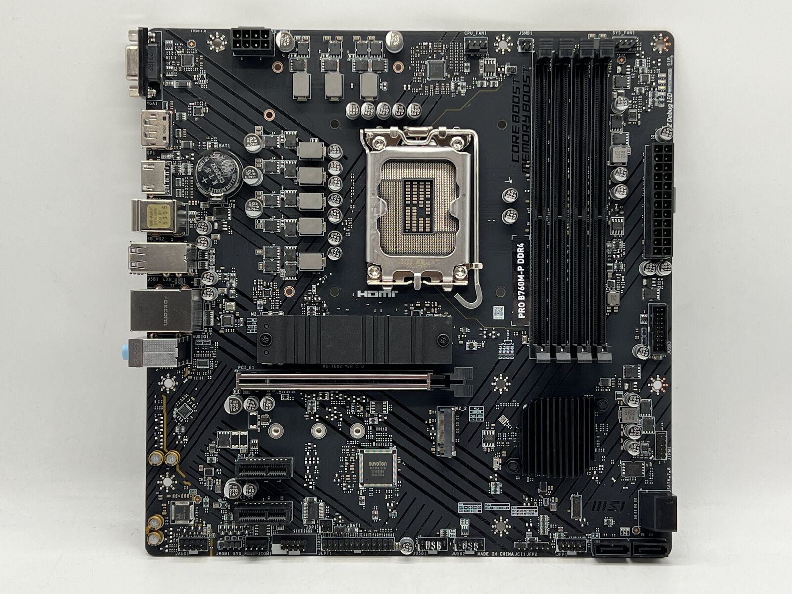MSI Pro B760M-P DDR4 Micro ATX LGA1700 Intel Motherboard for Parts Read 