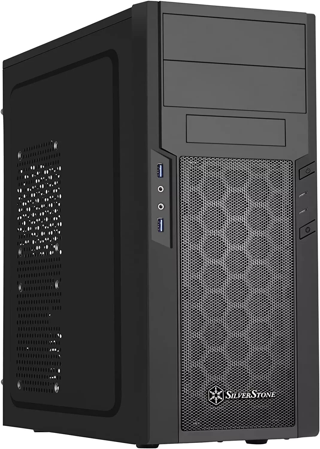 SilverStone Technology Precision Series Black ATX Tower Case PS13B, Black