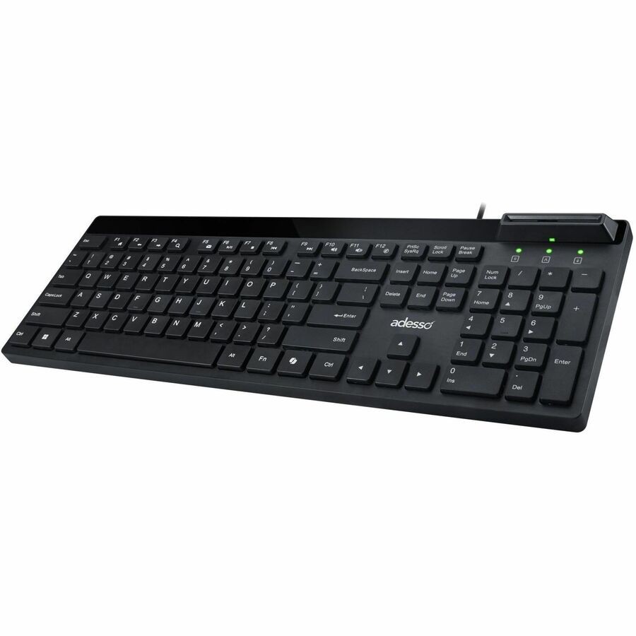Adesso AKB-140SB Desktop Spill Resistant Multimedia Keyboard USB Wired Quiet Key