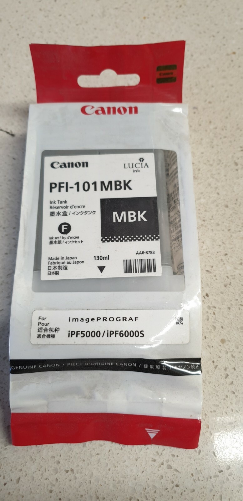 Genuine Canon PFI-101MBK Matte Black Ink for iPF5000 iPF6000S New Sealed See Pic