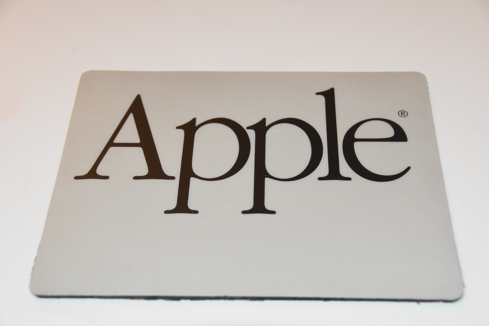Vintage Rectangular Script Apple Logo Mouse Pad