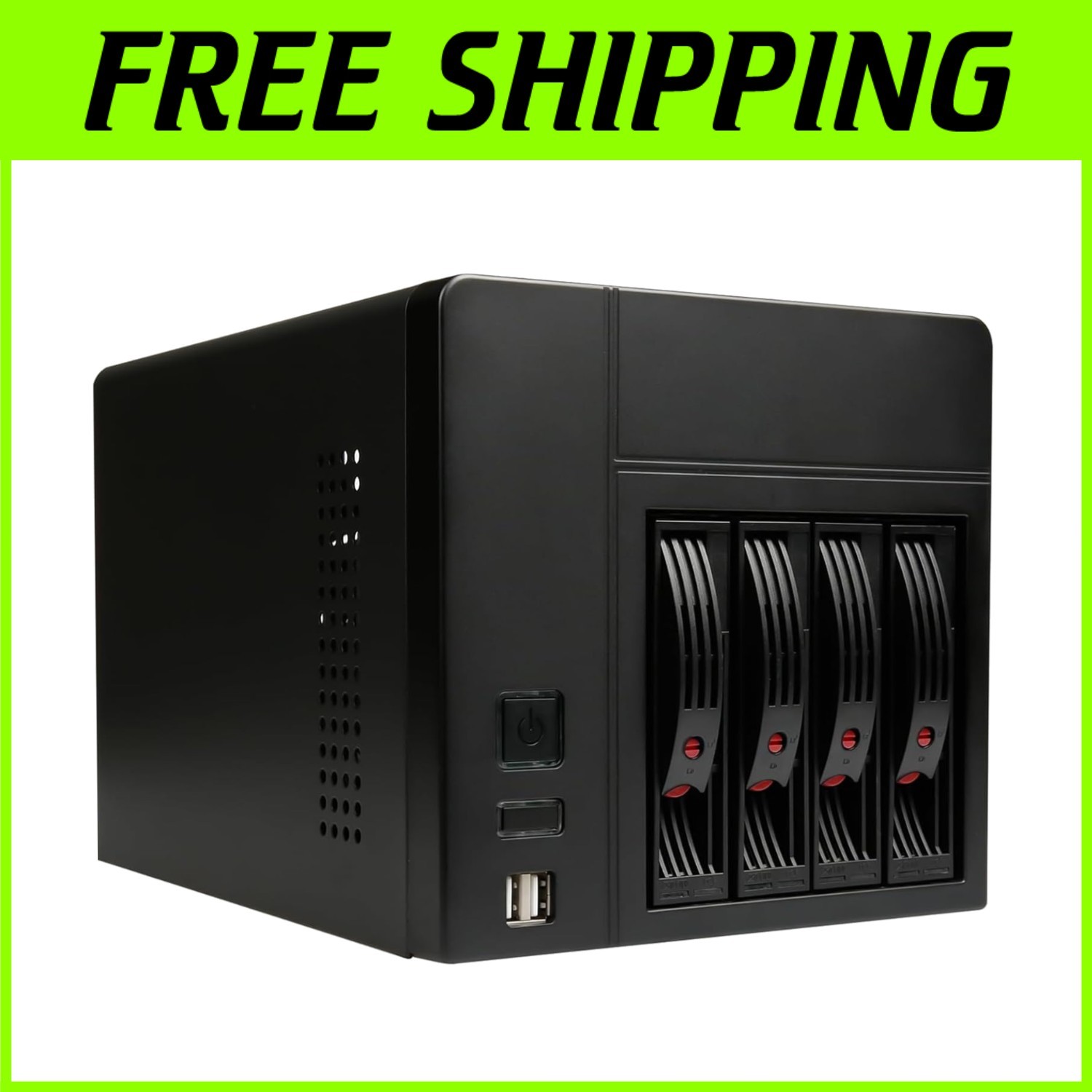 Compact Mini-ITX NAS Enclosure with 4 Bays**/-``