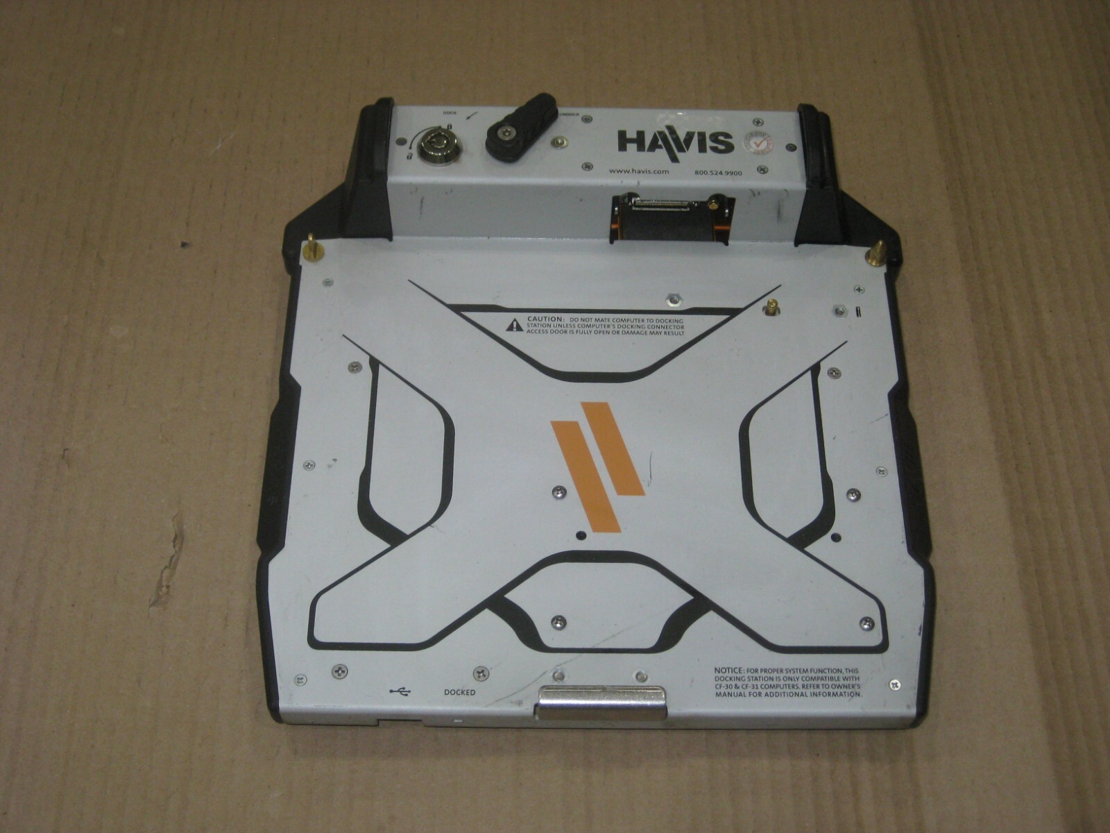 Havis DS-PAN-112-1 Rugged Mobile Docking Station Tough-Book - No Key / Unlocked