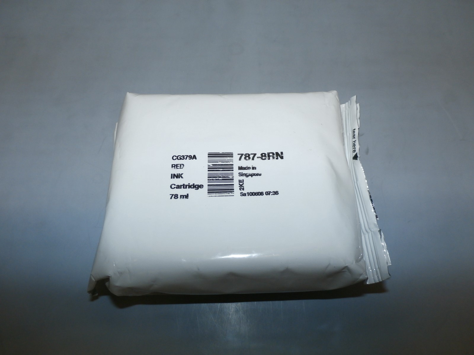  Genuine 787-8RN Red Non-Fluorescent Ink Cartridge 7878RN (CG379A) Opened bag