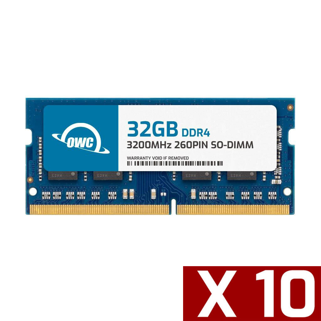 Lot of 10 OWC 32GB DDR4 3200MHz 2Rx8 Non-ECC 260-pin SODIMM Memory RAM
