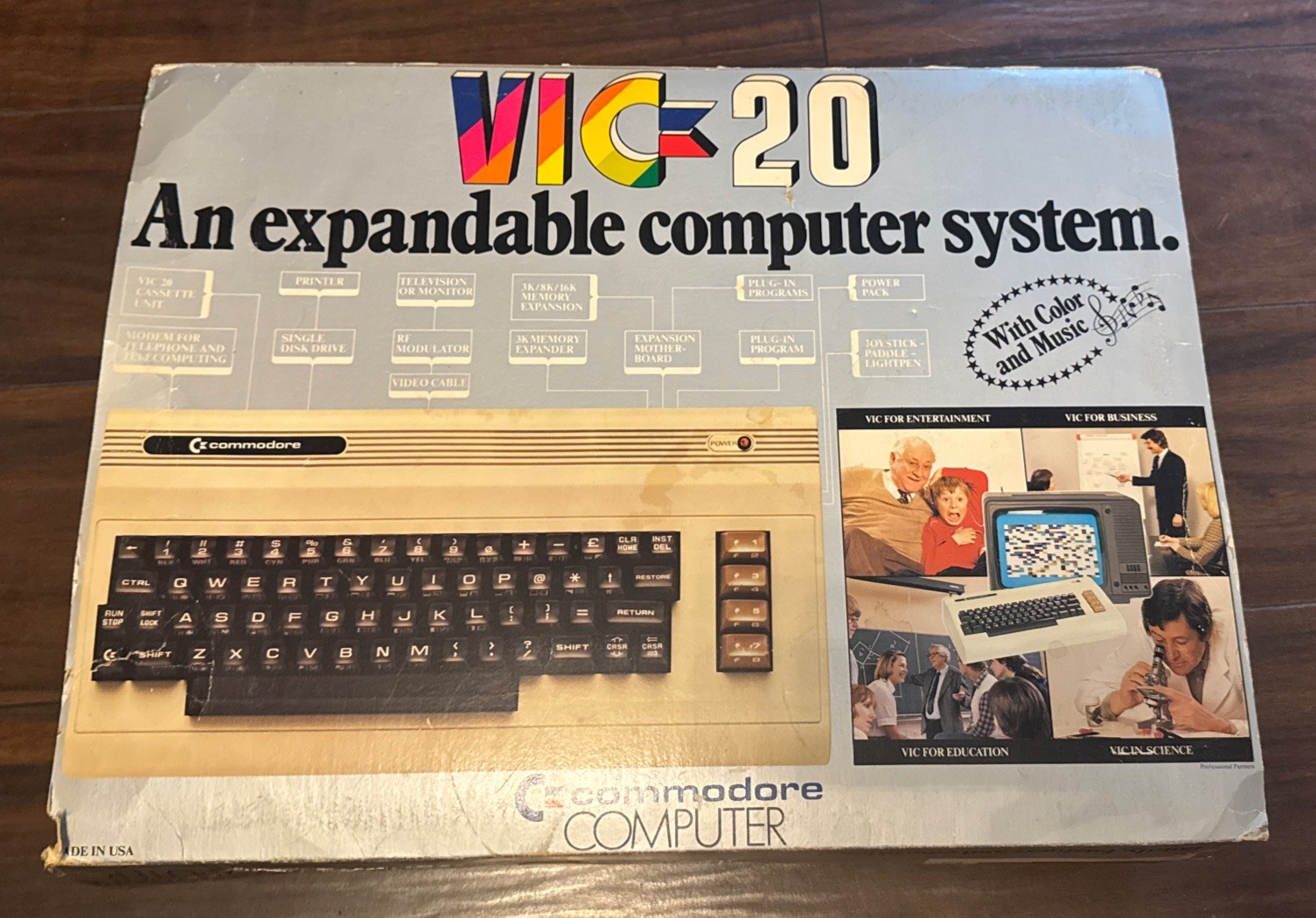 Commodore VIC-20 Computer Power Tested W/ Box, Power Supply, Cover & Manual
