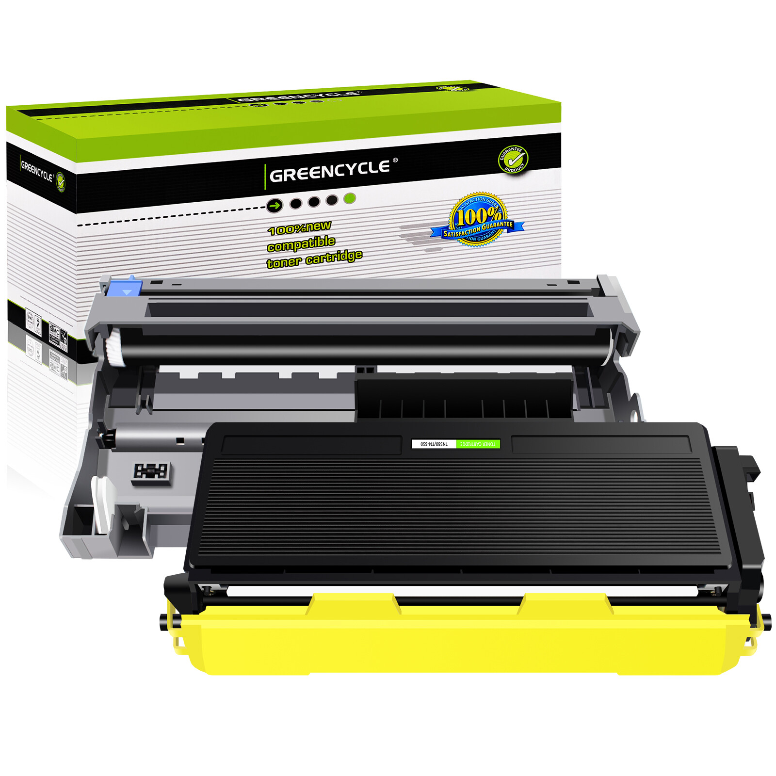 1PK TN580 Toner & 1PK DR520 Drum Set For Brother DCP-8060  DCP-8065 DCP-8065DN