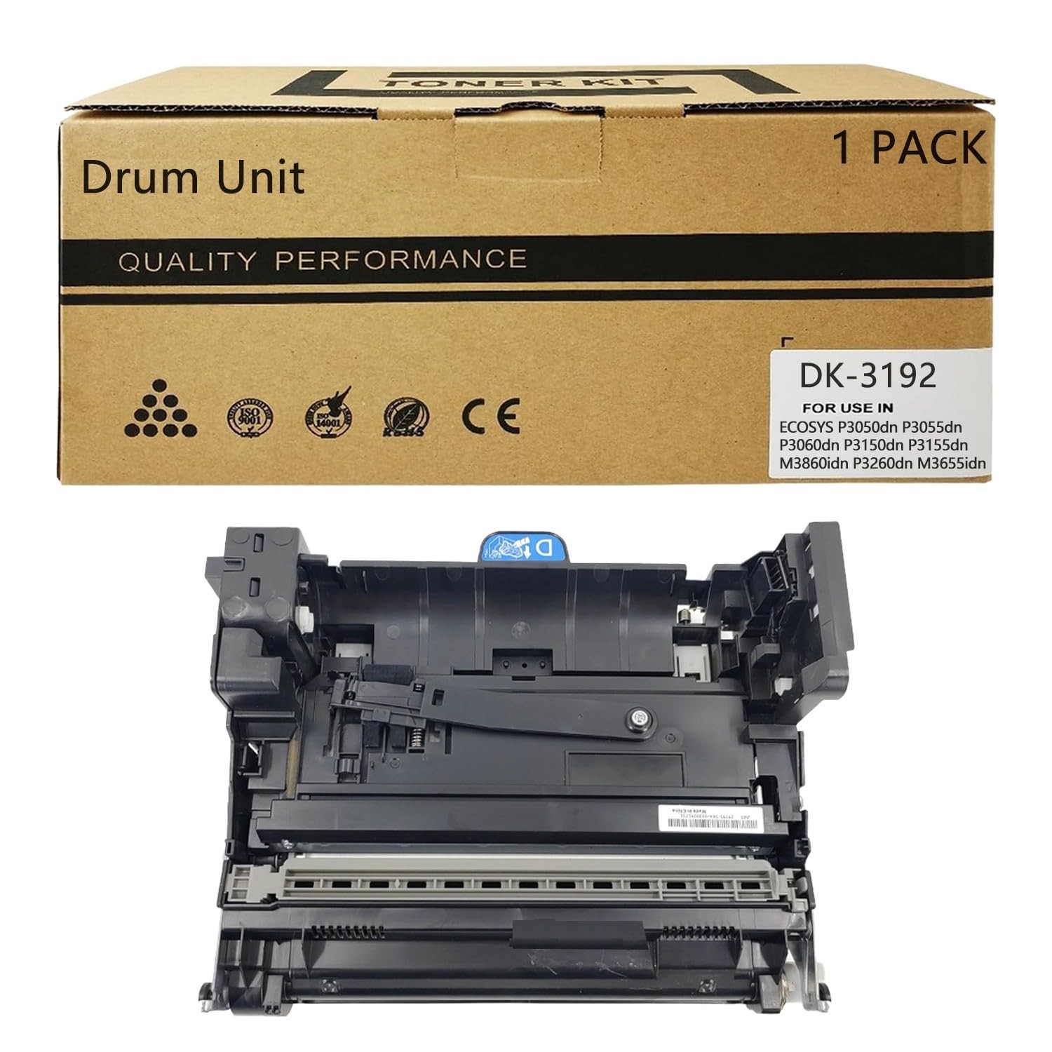 Dimopulse DK-3192 DK3192 Drum Unit Compatible for Kyocera ECOSYS Large, Black