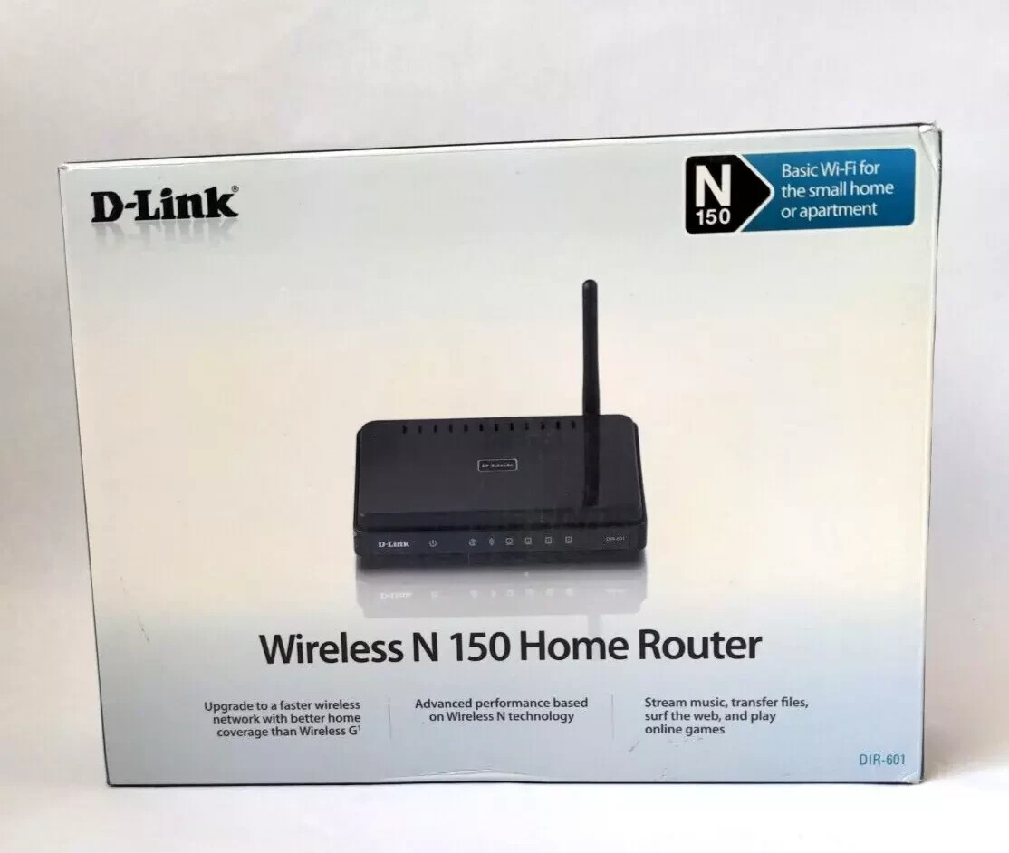 Home Router-D-Link Wireless N 150 - 4 Port DIR-601 New Open Box - Home / office