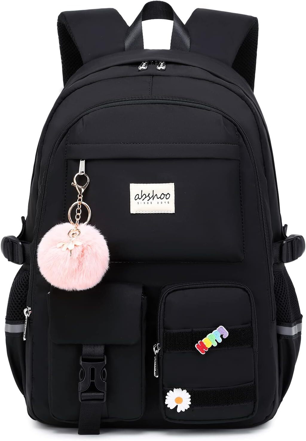 abshoo Big Student Laptop Backpack For College Women Middle High School Black 
